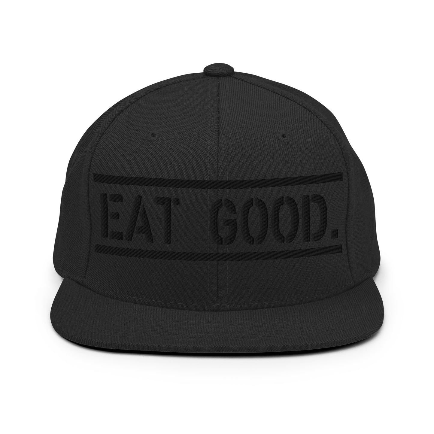 EG Black Snapback Hat